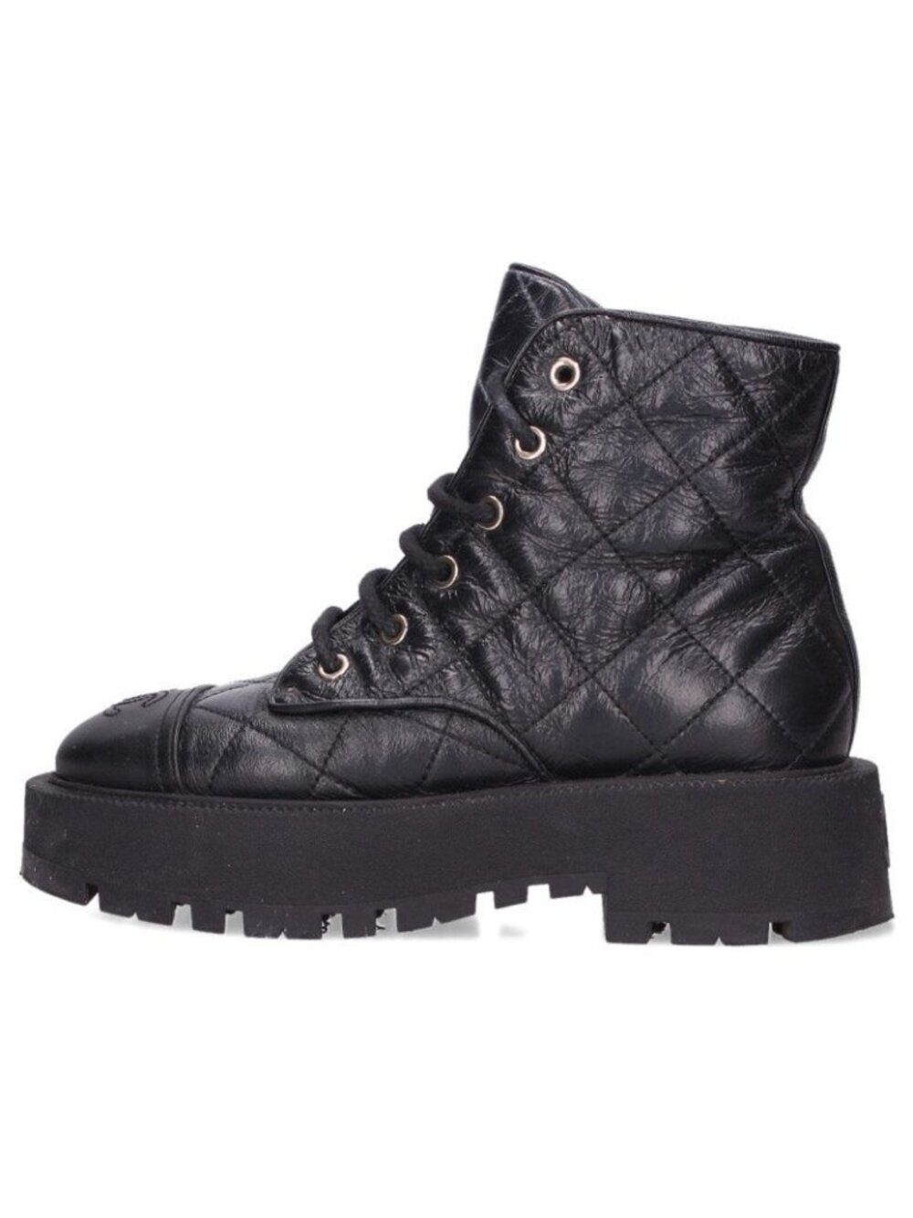 Chanel Quilted Boot Black